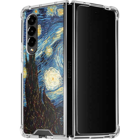 Vincent Van Gogh The Starry Night Galaxy Z Fold4 5G Clear Case